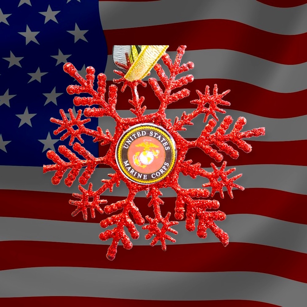 Marines Military Snowflake Ornament *NEW*